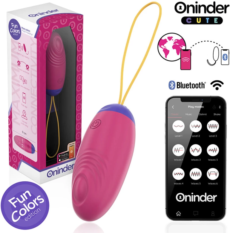 ONINDER CUTE - LOVE PLEASURE VIBRO-WAVE TAPPING SILICONE EGG - FREE WORLDWIDE APP