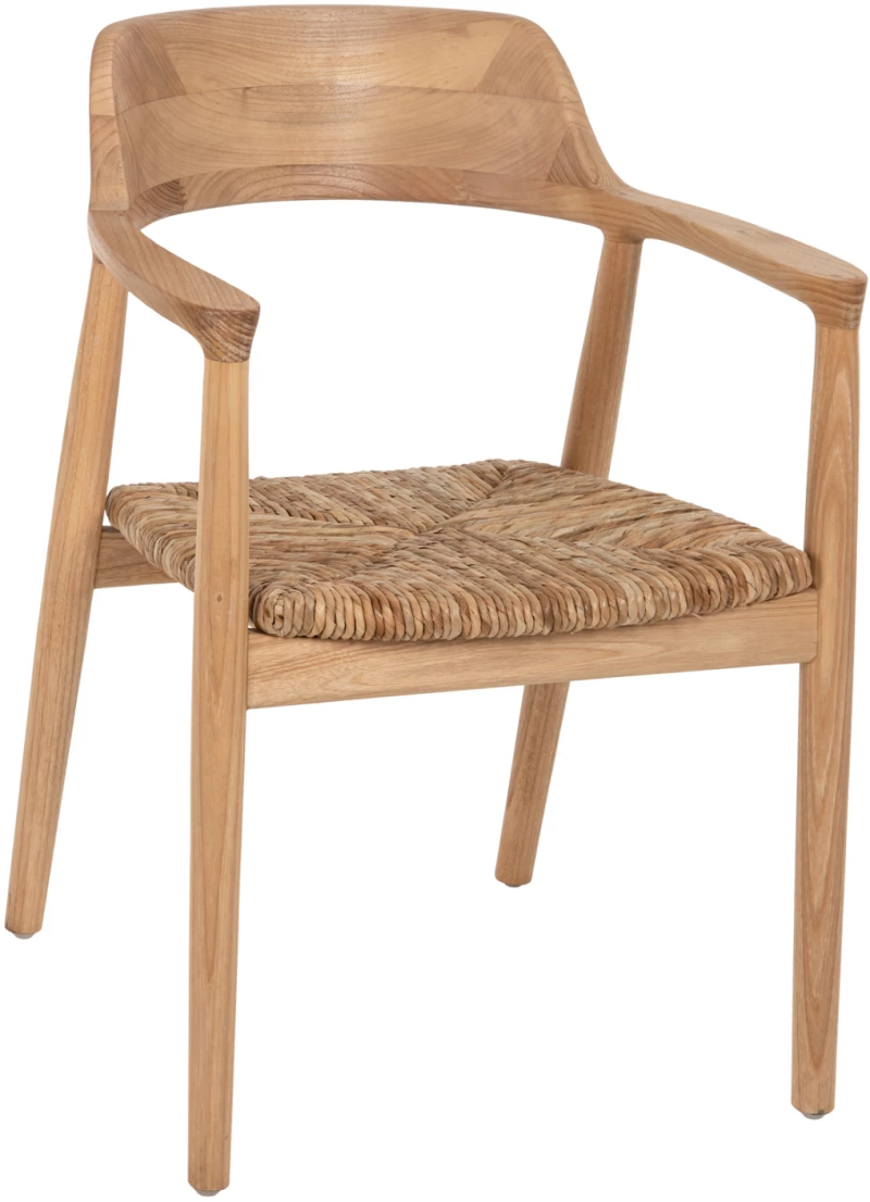AP Καρέκλα ξύλινη με ψάθα κάθισμα Valta 58x54x80cm 991516
