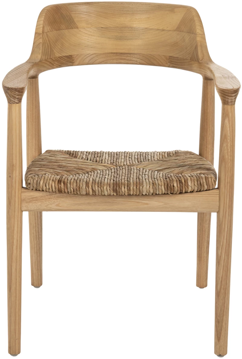 AP Καρέκλα ξύλινη με ψάθα κάθισμα Valta 58x54x80cm 991516