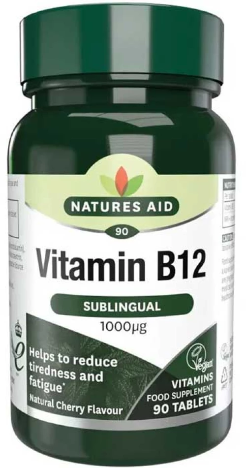 Vitamin b12 1000ug 90 υπογλώσσιες ταμπλέτες Natures Aid