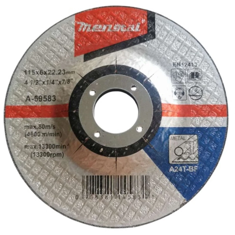 Δίσκος λείανσης μετάλλου 115x6x22,23mm A24T 15376-17