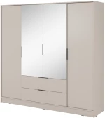 Ντουλάπα Kelly Λευκό Σαμπανί με καθρέπτες 206x200x51cm