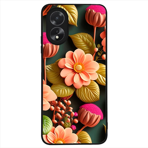 Θήκη Sonique 3D Flower Series για Oppo A38 Σομόν