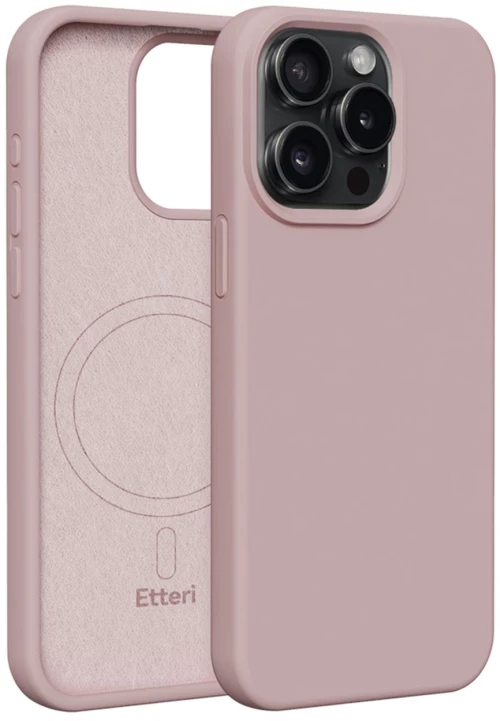 Etteri Silicone Mag case for iPhone 15 Pro Max 6,7" light pink