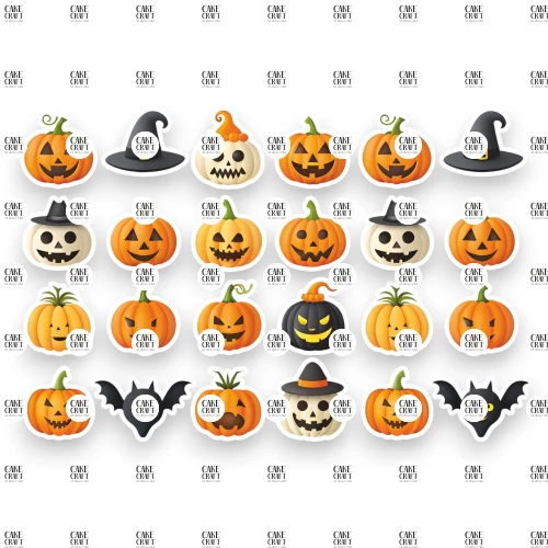 Βρώσιμα σχέδια Halloween v1 - 24τμχ