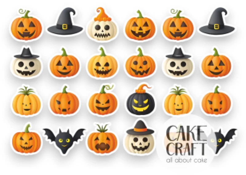 Βρώσιμα σχέδια Halloween v1 - 24τμχ