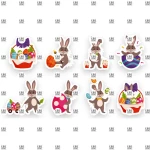 Βρώσιμα σχέδια Easter v1 - 8τμχ