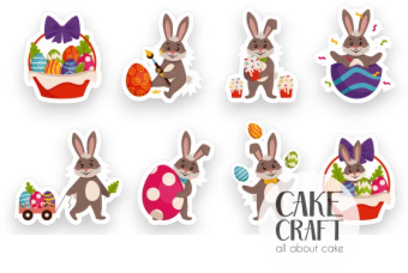 Βρώσιμα σχέδια Easter v1 - 8τμχ