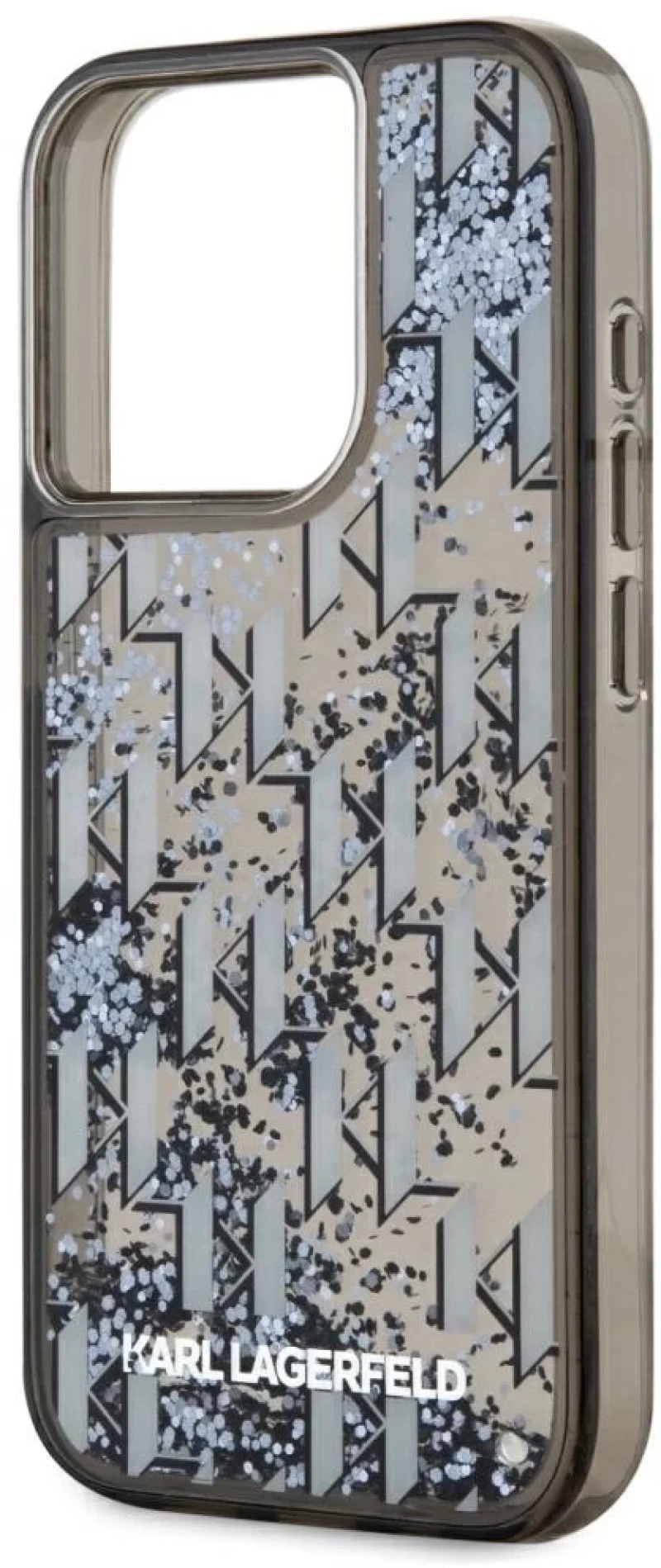 Karl Lagerfeld® Liquid Glitter Monogram Gradient Θήκη για iPhone 15 Pro Max- Black