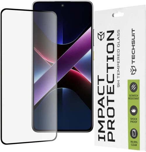 Techsuit® Full Cover Tempered Glass για Xiaomi Poco X7 Pro- Black