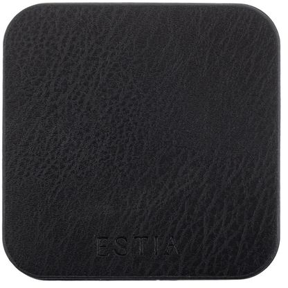 Estia Σουβέρ Allure PVC Σετ 4τμχ 10x10cm Μαύρο 07-32395