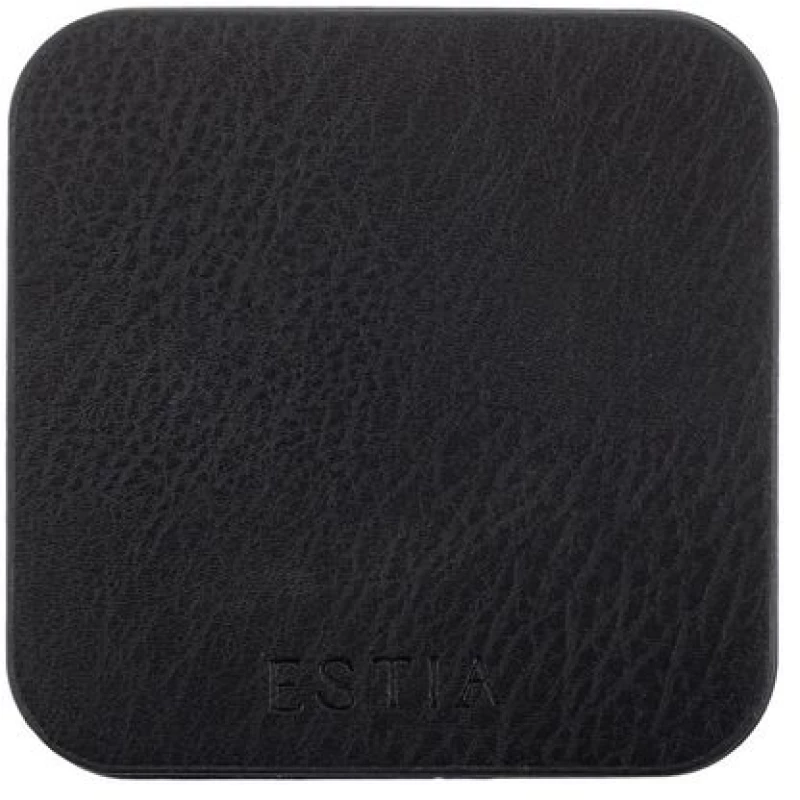 Estia Σουβέρ Allure PVC Σετ 4τμχ 10x10cm Μαύρο 07-32395