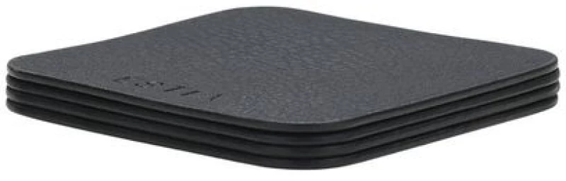 Estia Σουβέρ Allure PVC Σετ 4τμχ 10x10cm Μαύρο 07-32395