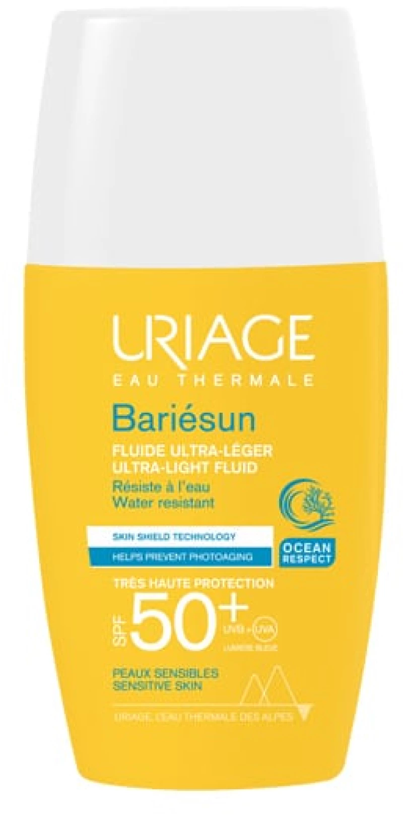 URIAGE bariesun spf50+ ultra-light fluid λεπτόρευστο αντιηλιακό προσώπου 30ml