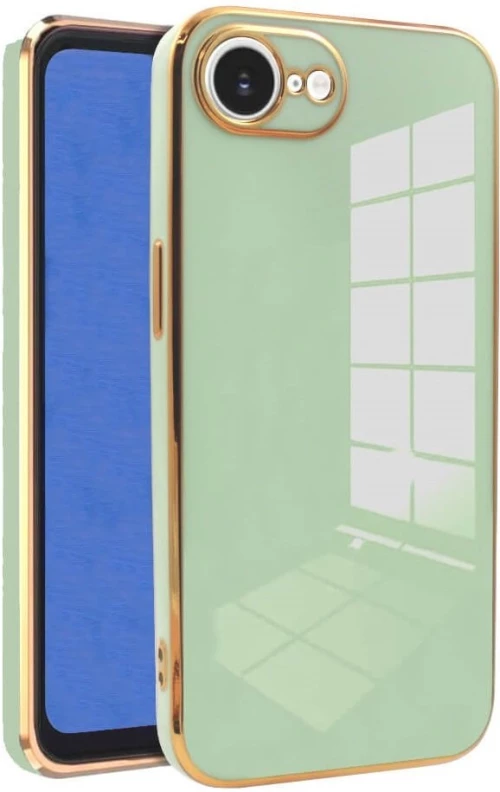 Θήκη iPhone 16e Bodycell Gold Plated Σιλικόνης - Mint Green (5206015081224)