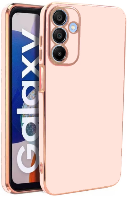 Θήκη Samsung Galaxy A15 Bodycell Gold Plated Σιλικόνης - Pink (5206015081316)