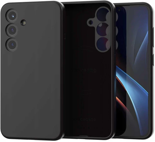 Θήκη Samsung Galaxy S25 Spacecase Silicone Magnetic Case Σιλικόνης με MagSafe - Black (5905719114152)