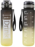 Παγούρι i Drink Tritan Motivational Goal 100ml Black -Yellow ID2131