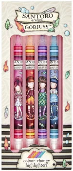 Σετ Μαρκαδόροι Υπογραμμίσεως Colour Change  4τμχ. Santoro Gorjuss 1188GJ01