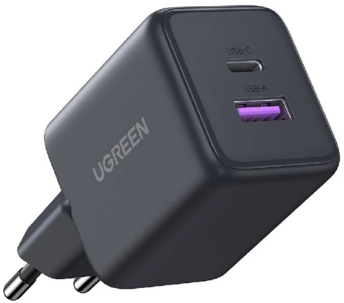 Φορτιστής Σπιτιού GaN PD 30W UGREEN X516 55539 2 Θέσεων Γκρι