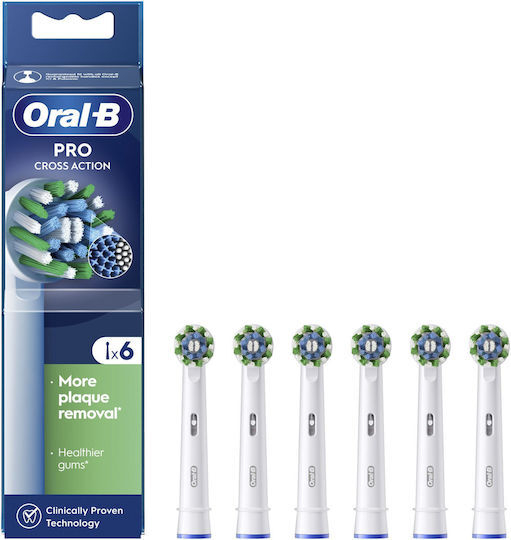 ORAL B  Pro Cross Action Ανταλλακτικές Κεφαλές Για Ηλεκτρική Οδοντόβουρτσα 6 Τεμάχια