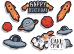 Βρώσιμα σχέδια Space Bunny 10τμχ
