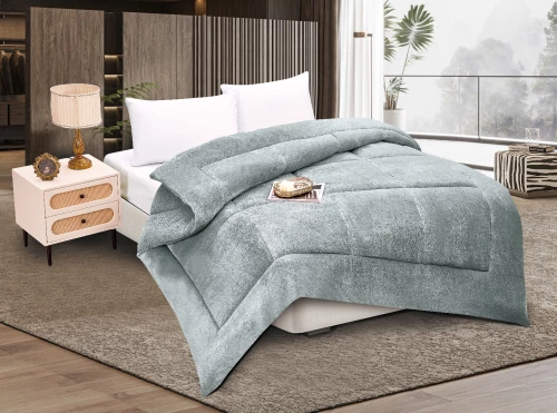 Κουβερτοπάπλωμα solid (160cm x 220cm) silver grey - -