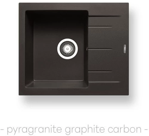 Pyramis Νεροχύτης Pyragranite Alazia (59x50) 1B 1D Graphite Carbon