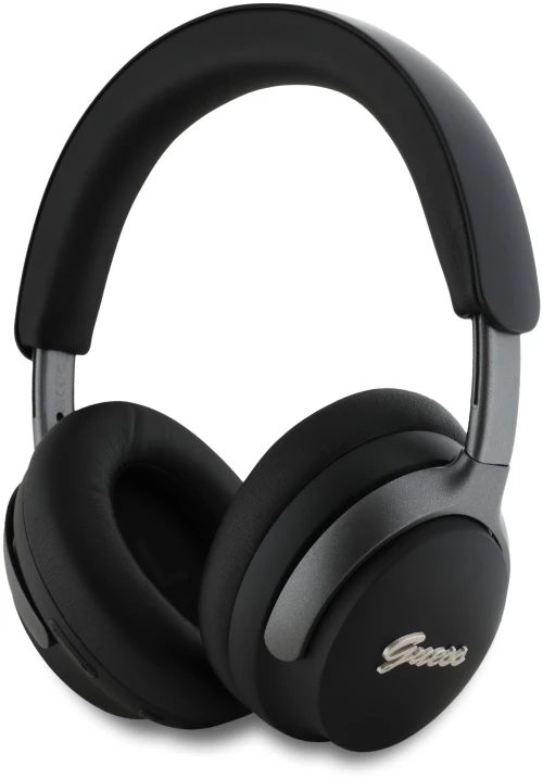 Guess Metal Script Logo Bluetooth ANC/ENC Headphones Black - GUBHC22PSFCSMK
