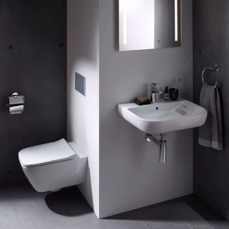 Geberit Λεκάνη Κρεμαστή Smyle Square Rimfree με Soft Close Καπάκι