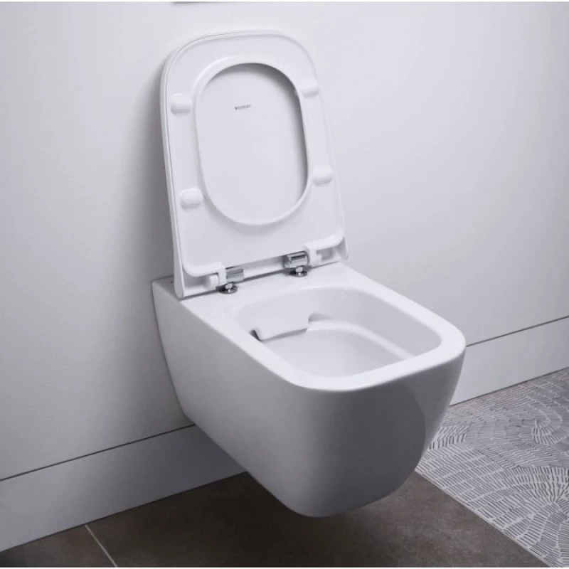 Geberit Λεκάνη Κρεμαστή Smyle Square Rimfree με Soft Close Καπάκι