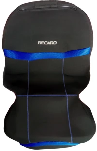 ΗΜΙΚΑΛΥΜΜΑΤΑ ΚΑΘΙΣΜΑΤΩΝ BUCKET RECARO ΜΑΥΡΟ/ΜΠΛΕ ΜΕ ΥΠΟΔΟΧΗ ΠΡΟΣΚΕΦΑΛΟΥ VELCRO & ΠΡΟΣΚΕΦΑΛΑ - 2 ΤΕΜ.