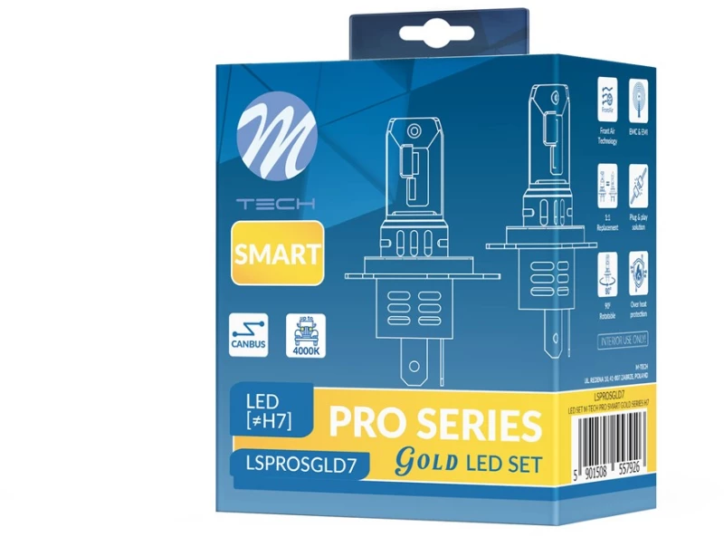 ΛΑΜΠEΣ LED H7 12V 4.000K 48W 4.800lm LED CANBUS CSP5730 PRO SMART SERIES  M-TECH - 2 ΤΕΜ.