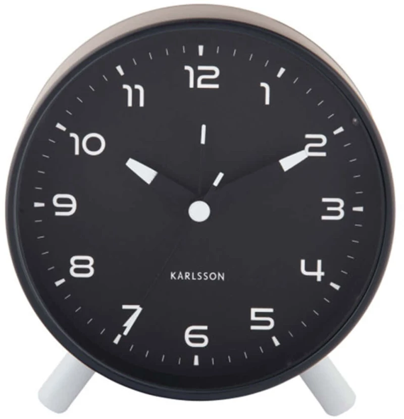 Ρολόι Επιτραπέζιο - Ξυπνητήρι Orgullo KA6029BK 11x5x12cm Black Karlsson Μέταλλο