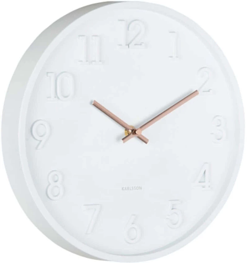 Ρολόι Τοίχου Calma KA6041WH 30cm White Karlsson Πολυπροπυλένιο
