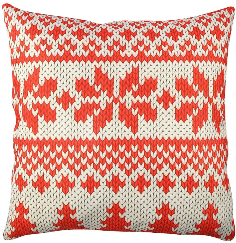 Μαξιλάρι Διακοσμητικό (Με Γέμιση) 420GRC0122 White-Red Aberto Design 43X43 Polyester,Βαμβάκι