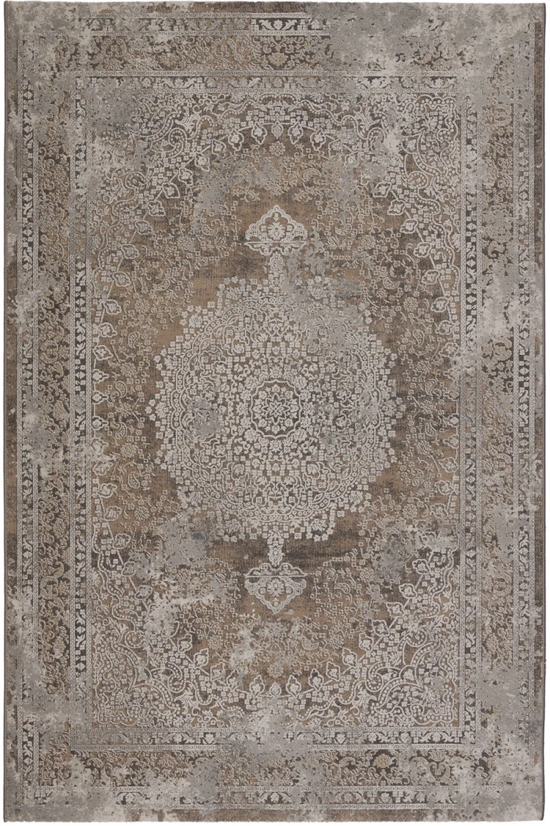 Χαλί Segovia 34154 970 Brown-Grey Βιοκαρπέτ 160X230cm