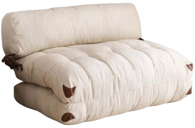 Πουφ Διθέσιο Αναδιπλούμενο Fold Teddy 383EVN1113 120x75x79cm Cream