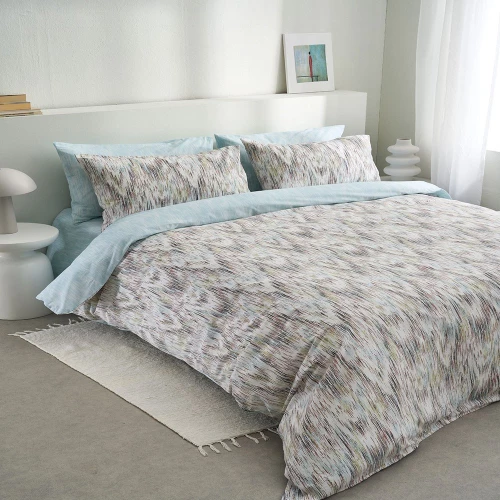 Σεντόνια Fiona-2 (Σετ 3τμχ) Blue Vesta Home Μονό 170x270cm 100% Βαμβάκι