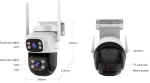 VSTARCAM smart κάμερα C622DR, dual lens, 2MP, WiFi, SD, PTZ, IP66