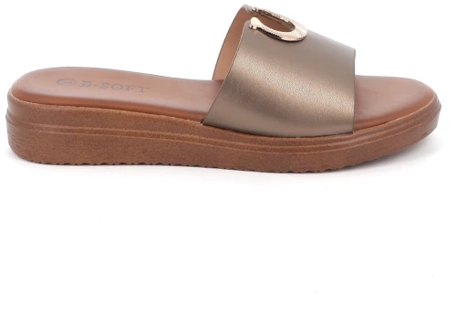 Γυναικείο Mule B-Soft Χρώματος Μπρονζε 4054