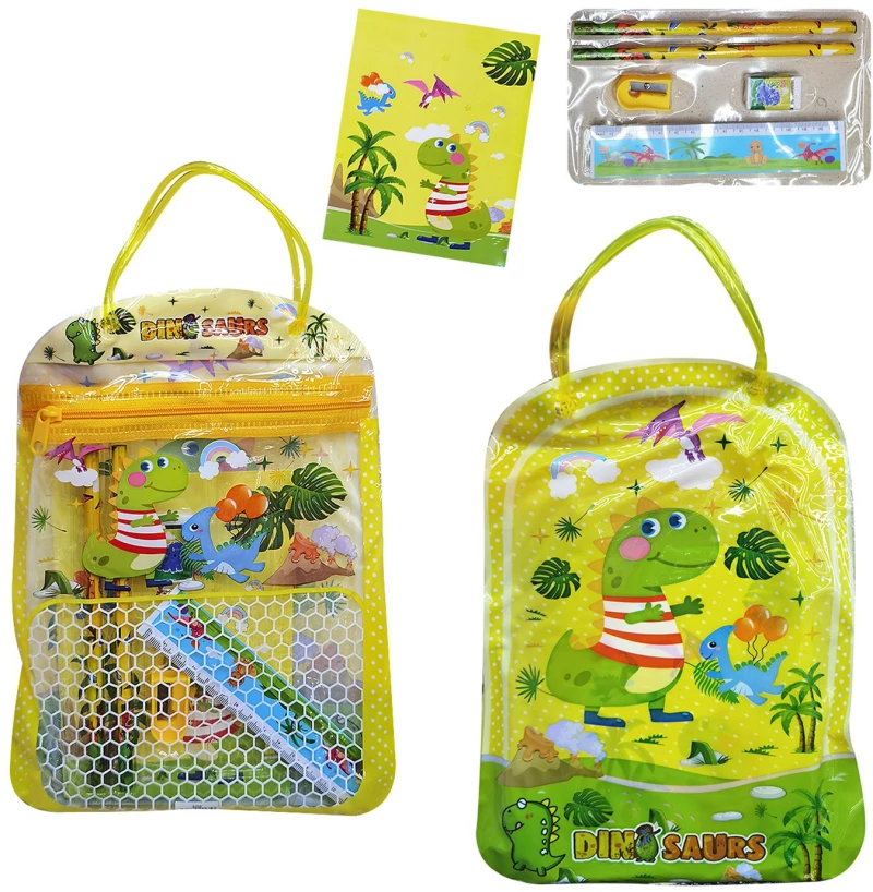 Σχολικό σετ=6τεμ σε Τσαντάκι Dinosaurs 33χ23cm JustNote 703458 50-3438