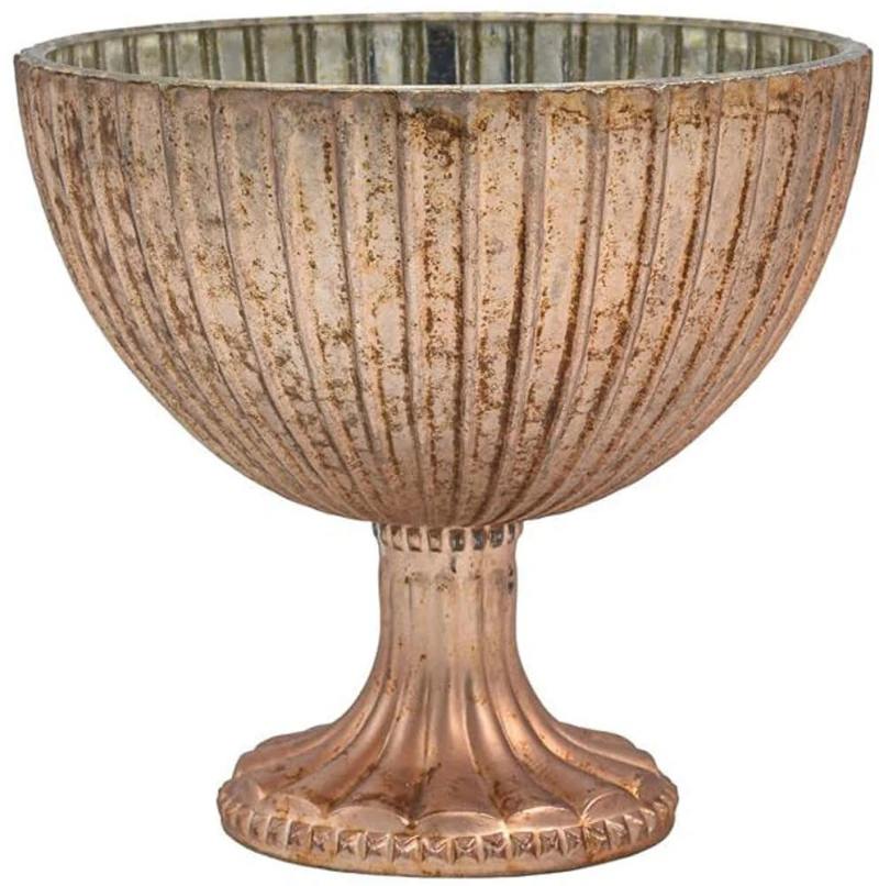 Διακοσμητικό Μπωλ 962-225-016 18x16cm Bronze Γυαλί