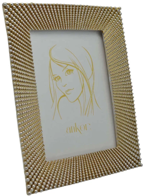 Κορνίζα Πέρλες 23999-4 10x15cm Gold Ankor Πολυέστερ