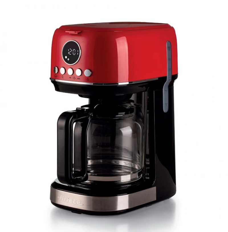 Καφετιέρα Γαλλικού Με Οθόνη Lcd Moderna 1396/00 15cups 900W Red-Black