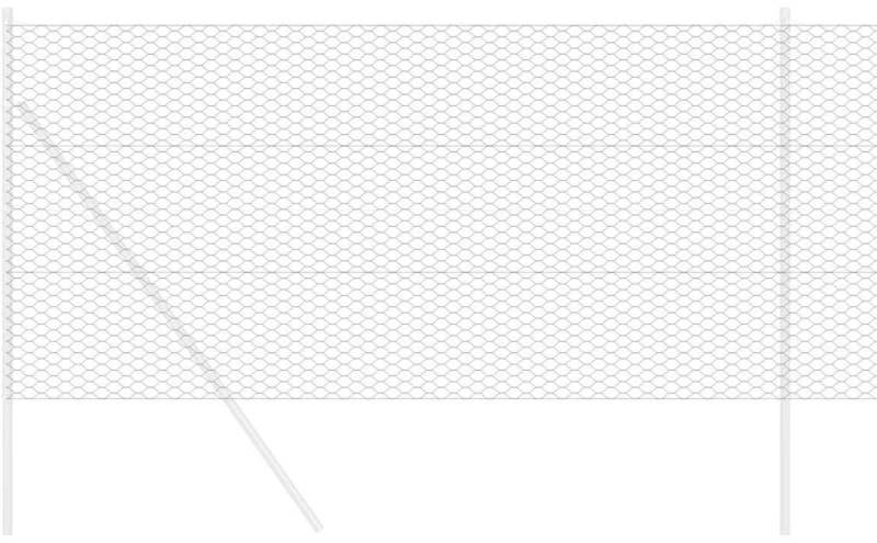 vidaXL Εξάγωνος Φράχτης Γκρίζος Γκρι 0.4 x 10 μ Ατσάλι