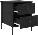 vidaXL Κομοδίνο Μαύρου Ξύλου 40x42x50 εκ Επεξεργασμένο Ξύλο