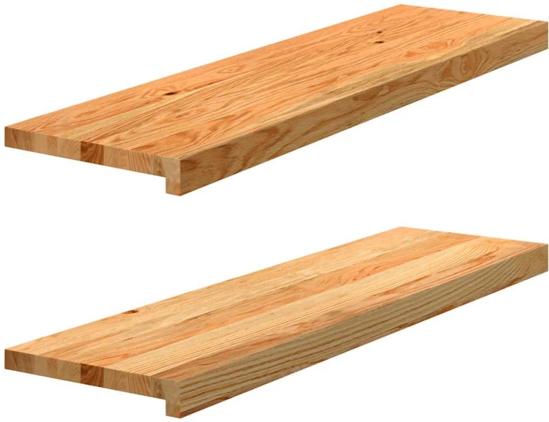 vidaXL Πατάκια Σκάλας 2 τεμ. Ανοιχτό Καφέ 90x30x2 cm Ξύλο Δρυός