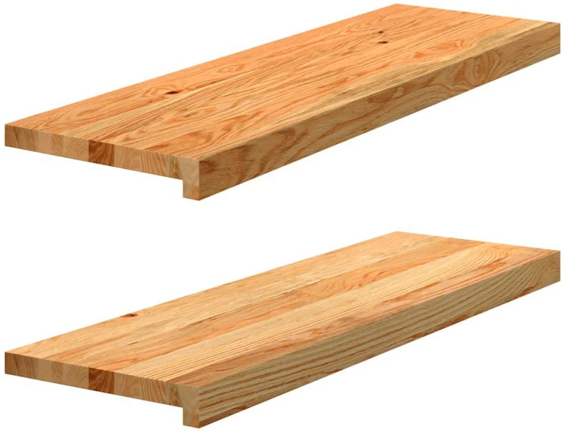 vidaXL Πατάκια Σκάλας 2 τεμ. Ανοιχτό Καφέ 80x25x2 cm Ξύλο Δρυός