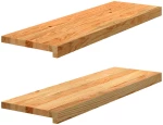 vidaXL Πατάκια Σκάλας 2 τεμ. Ανοιχτό Καφέ 80x25x2 cm Ξύλο Δρυός